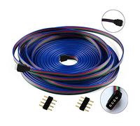 LITAELEK 10m 22AWG Cavi Prolunga per Striscia LED RGB 4 pin Nastro LED Connessione Estensione Cavo Connettore SMD 5050 3528 2835 LED Strip Extension Cable 4 poli Strisce LED RGB Cavo Collegamento