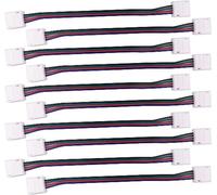LitaElek 10pcs Cavo Connettore a 4 Pin per 10mm Largo Striscia LED RGB Impermeabile Cavo Connettore Striscia LED RGB 5050 Connettore Nastro LED Connettore Rapido Banda LED Jumper, 17cm Lungo