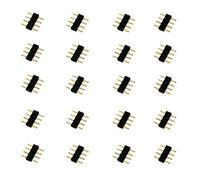 LitaElek 20pcs RGB LED Strip Connector 4 Pin Connettore Striscia LED Connettore Rapido Nastro LED Connettore Adattatore Banda LED Connettori Spina 4 Pin per Strisce LED SMD 5050 3528 2835 RGB, Nero