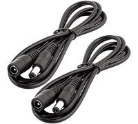 LitaElek 2pcs 2,5m Cavo di prolunga DC 12V 5,5mm x 2,1mm Spina Presa DC 0-36V Cavo Estensione Maschio a Femmina per Striscia LED, Monitor dell'automobile, Telecamera CCTV, etc., Nero