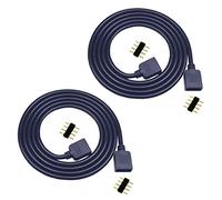 LITAELEK 2pcs 5m Cavo di Prolunga Striscia LED RGB Prolunga Nastro LED Cavo Estensione Banda LED 4 Pin LED Strip Extension Cable Estensore Connettore per RGB 5050 3528 2835 LED Strip, Nero