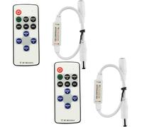 LITAELEK 2pcs DC 5V-24V 5A LED Strip Controller Ricevitore Striscia LED RF Wireless Remoto Nastro Telecomando Dimmer Banda Controllo Regolatore per COB e SMD Striscia LED Monocolore