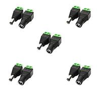 LITAELEK 5 Coppia CC Jack 5,5mm x 2,1mm DC Connettore DC 12V Maschio Femmina Jack Alimentazione Adattatore Connettore per Striscia LED e Telecamera CCTV o Dispositivi 5V-24V DC altro