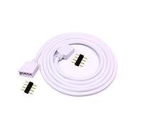 LitaElek 5m Cavo di Prolunga Striscia LED RGB Prolunga Nastro Cavo Estensione Banda 4 Pin Extension Cable Estensore Connettore per RGB 5050 3528 2835 LED Strip, Bianco, 1pc