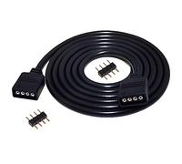 LitaElek 5m Cavo di Prolunga Striscia LED RGB Prolunga Nastro Cavo Estensione Banda Cavo Elettrico 4 Pin Extension Cable Estensore Connettore per RGB 5050 3528 2835 LED Strip, Nero