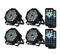 Litake Faretto LED Par RGB, 36 LED, 4 pezzi, luce da discoteca, telecomando DMX, attivato per Stage DJ, feste, spettacoli, bar, Halloween, Natale