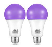 Litake Lampadina LED UV, 11 W E27 Luce Nera UV, 385-400nm Lunghezza d'onda UVA Black Light Illuminazione Ultravioletto per Halloween, Feste, Club, Bar, Body art, 2 Pezzi