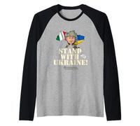 L'Italia Mostra solidarietà con Il Popolo dell'Ucraina Maglia con Maniche Raglan