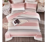 Litanika Set di biancheria da letto per bambine e donne, 3 pezzi, leggero e soffice, in microfibra, per tutte le stagioni, con passanti angolari (1 piumino, 2 federe)