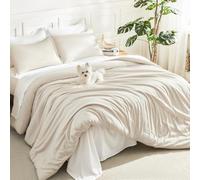 Litanika Set di biancheria da letto per letto California king size, 3 pezzi, per letto California king size, leggero, tinta unita, oversize, per tutte le stagioni (piumino e 2 federe)