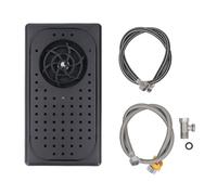 Litatori Rinser con rotazione a 360 gradi, lavandino in vetro di vetro inossidabile in acciaio inossidabile con tubo del vassoio per gocciolamento per cucina, ristorante, bar, (Black)