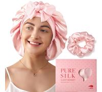 LitBear Cuffia da Notte per Donna in Seta di Gelso 100% 6A 22 Momme per Capelli