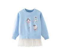 LitBud Ragazza Felpe Elfo Bambina Sweatshirts Pullover Maglione Maniche Lunghe Scollo Rotondo Top Maglietta per Bambini 3-4 Anni