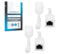Litcessory Adattatore Cavo Ethernet da RJ45 a 6-pin per Philips Hue Lightstrip Plus (4 Pezzi - Due Piao, Bianco - MICRO 6-PIN V4 / Solo Lightstrip)