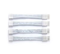 Litcessory Connettore ad Angolo Flessibile/Cavo di Prolunga per Philips Hue Gradient Lightstrip (50mm, 4 Pezzi, Bianco)