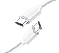 Lite-an Cavo di ricarica da USB C a USB C da 1 metri, cavo di ricarica rapida di tipo C per iPhone serie 16/15, iPad, Samsung Phone, PD 100 W, cavo da USBC a USBC per MacBook e altri (bianco)