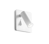 Applique Moderna Lite Metallo Bianco Led 3W 3000K Luce Calda