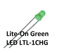 Lite-On Green LED 3mm LTL-1CHG-012 REEL lum. Intensity 12,6mcd 60° 565nm(=500PZ)