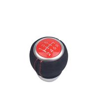 Litemai Copri Pomello Cambio Pomello del Cambio Pelle Scamosciata con Leva del Cambio A 6 Marce per Subaru per Legacy per Outback per WRX 2009-2018 Pomello Cambio Completo(su Leath-Red-Down-R6)