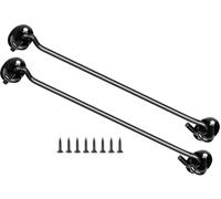 Litensh 2 chiusure a gancio per porta da fienile, gancio e chiusura a occhiello, ganci per cabina e serratura a occhiello, gancio girevole per finestra per porta scorrevole, camera da letto, bagno,