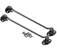 Litensh 2 chiusure a gancio per porta da fienile, gancio e chiusura a occhiello, ganci per cabina e serratura a occhiello, gancio girevole per finestra per porta scorrevole, camera da letto, bagno,