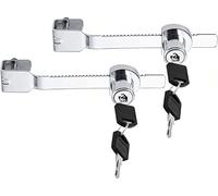 Litensh 2PCS Serratura per sega a lama scorrevole con chiave diversa, Serratura a Vetro, rettile Vivarium terrario vetrina serratura vetrina, serratura a cricchetto armadio in vetro