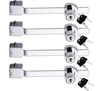 Litensh 4PCS Serratura per sega a lama scorrevole con chiave diversa, Serratura a Vetro, rettile Vivarium terrario vetrina serratura vetrina, serratura a cricchetto armadio in vetro