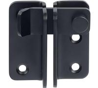 Litensh Chiavistello per porta con serratura in acciaio inox con lucchetto, foro di chiusura della porta, per porte in legno, armadio da giardino, aperto a destra (Nero, L: 52 x 62)