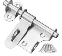 Litensh Chiavistello scorrevole con tenda foro di serratura, serratura per recinzione, serratura per porta, chiavistello della serratura, serratura a bullone