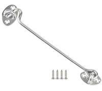 Litensh Gancio tempesta in acciaio inox, gancio per cabina e chiavistello ad occhiello, chiavistello per armadio, serratura a gancio per porta fienile, gancio per cancello e chiavistello ad occhiello