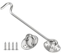 Litensh Gancio tempesta in acciaio inox, gancio per cabina e occhiello per armadio, serratura per porta fienile, gancio per porta torta e chiavistello, gancio per porta, gancio per cabina, colore