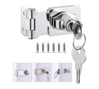 Litensh Lucchetto con serratura a serratura, Serratura a Chiave, Lucchetto Hasp, Chiusure Hasp, chiavistello, chiavistello, serratura per porte, Cassetto Armadio Serrature Hasp (2.5 Inch)