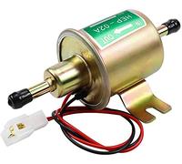 Litensh Pompa carburante elettrica universale, gas a pressione diesel in linea a bassa pressione modulo pompa in metallo bullone di fissaggio filo in linea per benzina e diesel HEP-02A (oro)