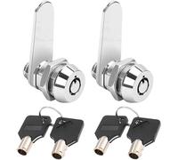 Litensh Serratura a camma tubolare filettata, serratura per cassetta postale, serrature per armadietti, serratura a cilindro per porta cassetti armadietti cassetta delle lettere con chiavi uguali 16mm