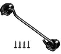 Litensh Serratura a gancio per porta di fienile, gancio e chiusura a occhiello, ganci per cabina e serratura a occhiello, gancio girevole per finestra per porta scorrevole, camera da letto, bagno