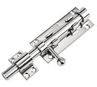 Litensh Serratura di sicurezza per cancello scorrevole resistente, Chiavistello Catenaccio Porta Serratura di sicurezza con foro per lucchetto, in acciaio inossidabile 304, diametro 14 mm, 160 mm