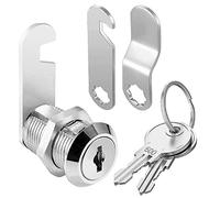 Litensh Serratura per cassetta postale, 25 mm serratura a camma con chiave, serratura per cassetti credenza, serratura per armadietti, serrature per armadietto,serratura per mobili