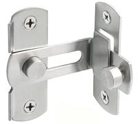 Litensh Serratura scorrevole a 90° per porta di fienile, Piccolo Chiavistello, Serrature Porte di Sicurezza, Chiavistello Scorrevole Porta, Serrature Antifurto per porta finestra armadietto bagno