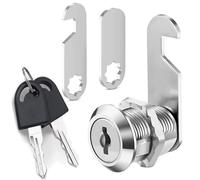 Litensh Telecamera di sicurezza con chiavi diverse, serrature per cassetta postale da 16 mm, per armadietti, cassetti, cassette postali, armadietti, porte, mobili, armadietti, con 2 diverse piastre