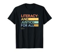 Literacy And Justice for all Teacher Librarian Graphic Maglietta