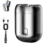Literalous Shavers, 2025 New Upgrade Pocket Shaver USB Mini Shavers, New Model Mini Dual-Head Electric, USB Charging for Home and Travel (Silver)