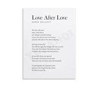 Literary Inspired Wall-Art Love After Love Canvas Print for Reading Nook Study and Library Decor(Framed,12x18inch(30x45cm))