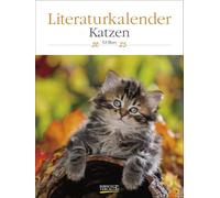 Literaturkalender Katzen 2025: Literarischer Wochenkalender * 1 Woche 1 Seite * literarische Zitate und Bilder * Klimaneutrale Produktion * 24 x 32 cm