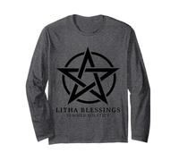 Litha Blessings Summer Solstice Wicca Pagan Summer Maglia a Manica