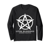 Litha Blessings Summer Solstice Wicca Wiccan Pagan Summer Maglia a Manica