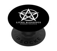 Litha Blessings Summer Solstice Wicca Wiccan Pagan Summer PopSockets PopGrip Adesivo