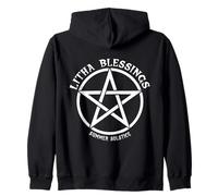 Litha Blessings Wicca Wiccan Paganesimo Solstizio d'Estate Felpa con Cappuccio