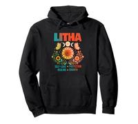 Litha Wheel of The Year Wicca Wiccan Paganesimo Midsummer Felpa con Cappuccio