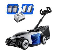 Litheli Easysurge Tagliaerba Tosaerba a Batteria 43cm, Semovente (2,2-4,7 km/h), 25-75mm, Sacco 50L, fino a 500m², Tosaerba Elettrico 4 x 4.0Ah Batterie + Caricatore Inclusi