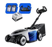 Litheli Easysurge Tagliaerba Tosaerba a Batteria 43cm, Semovente (2,2-4,7 km/h), fino a 500m², Altezza di Taglio 25-75mm, Sacco 50L, Tosaerba Elettrico con 2 x 4.0Ah Batteries e Caricatore